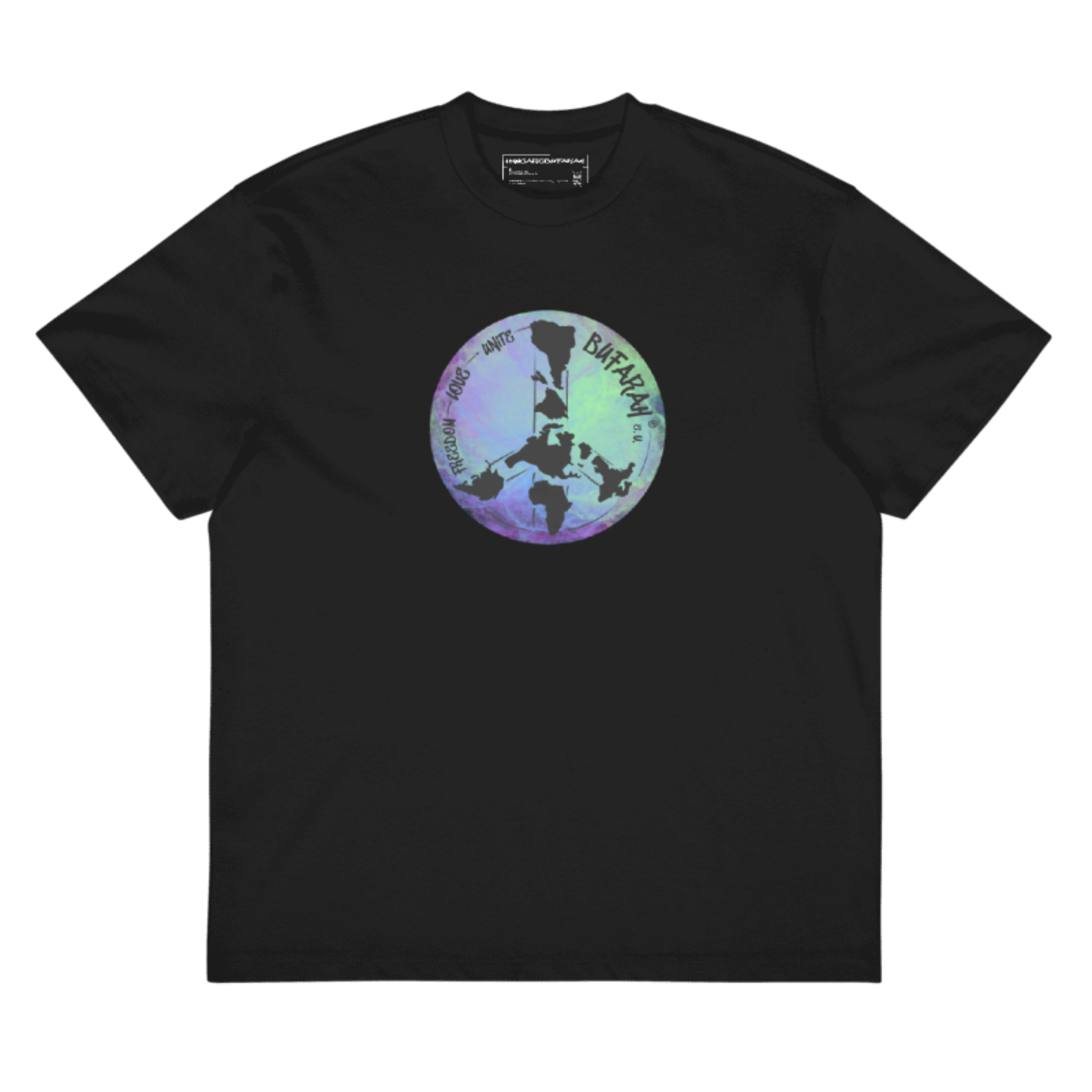 Schwarzes Boxy-T-Shirt Herren Essentialz - Rückansicht mit Logo
