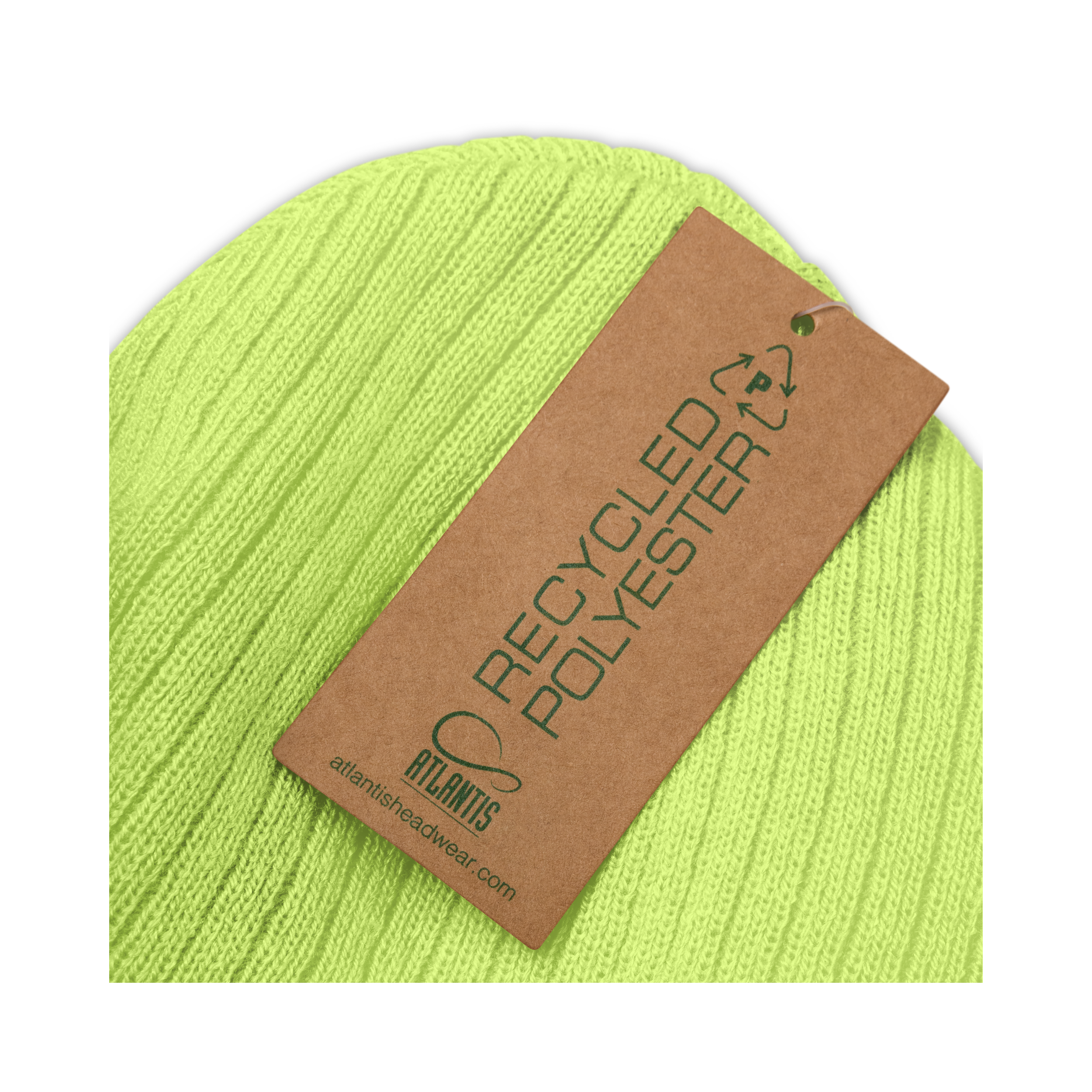 Gerippte Strickmütze Colorz - Rückansicht
