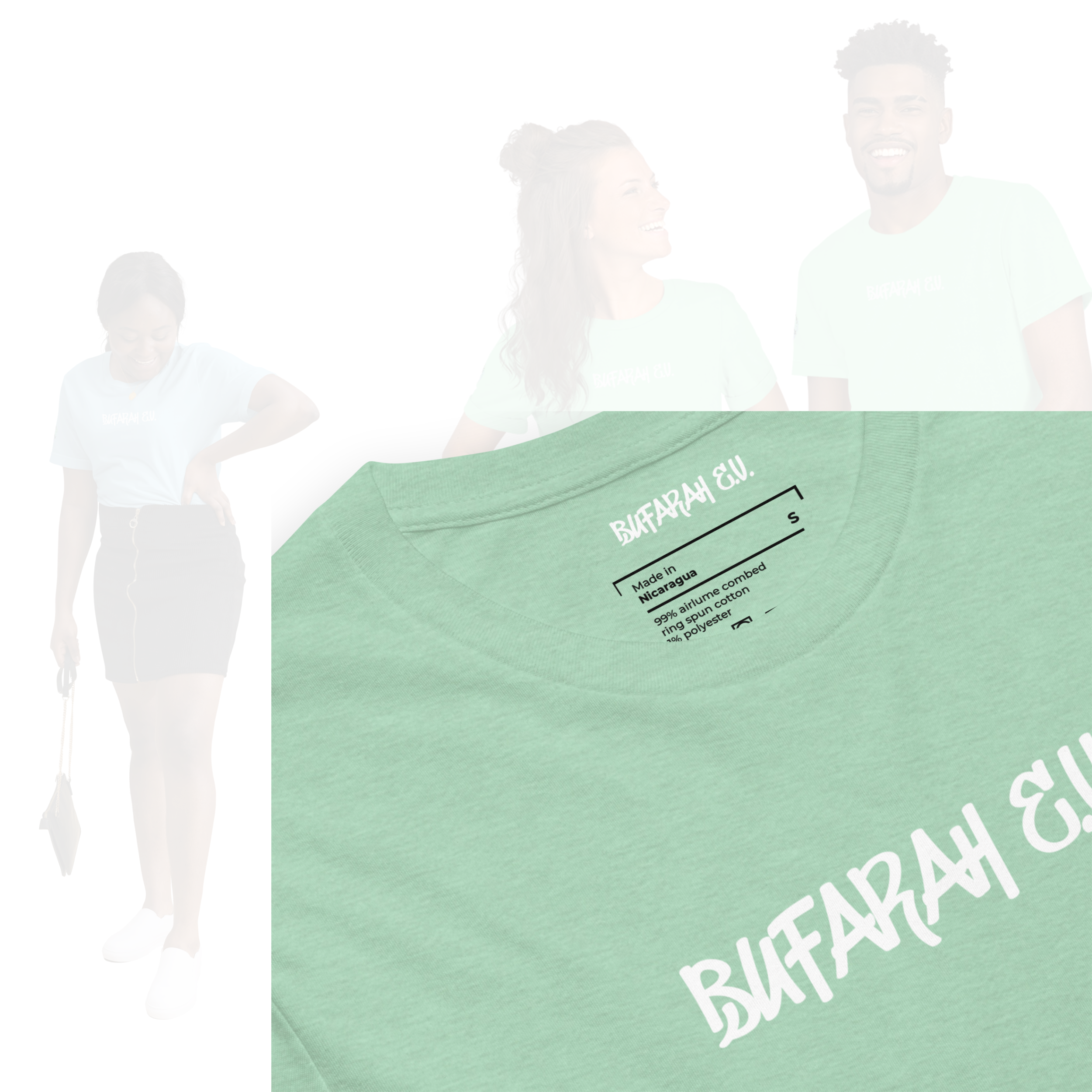 Berry Unisex-T-Shirt Colorz - Rückansicht mit Logo
