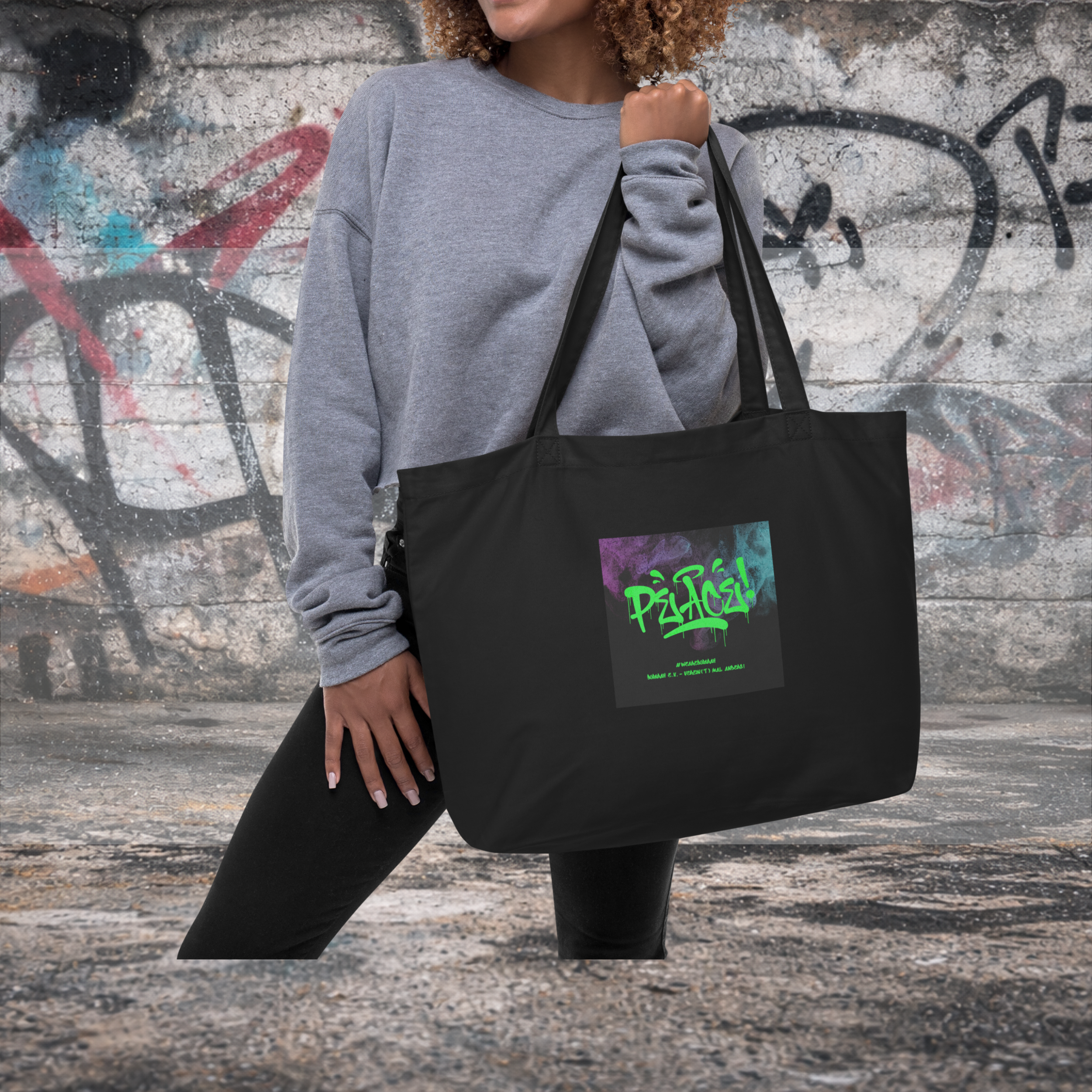 Großer Bio-Baumwollbeutel Streetz - Produktansicht
