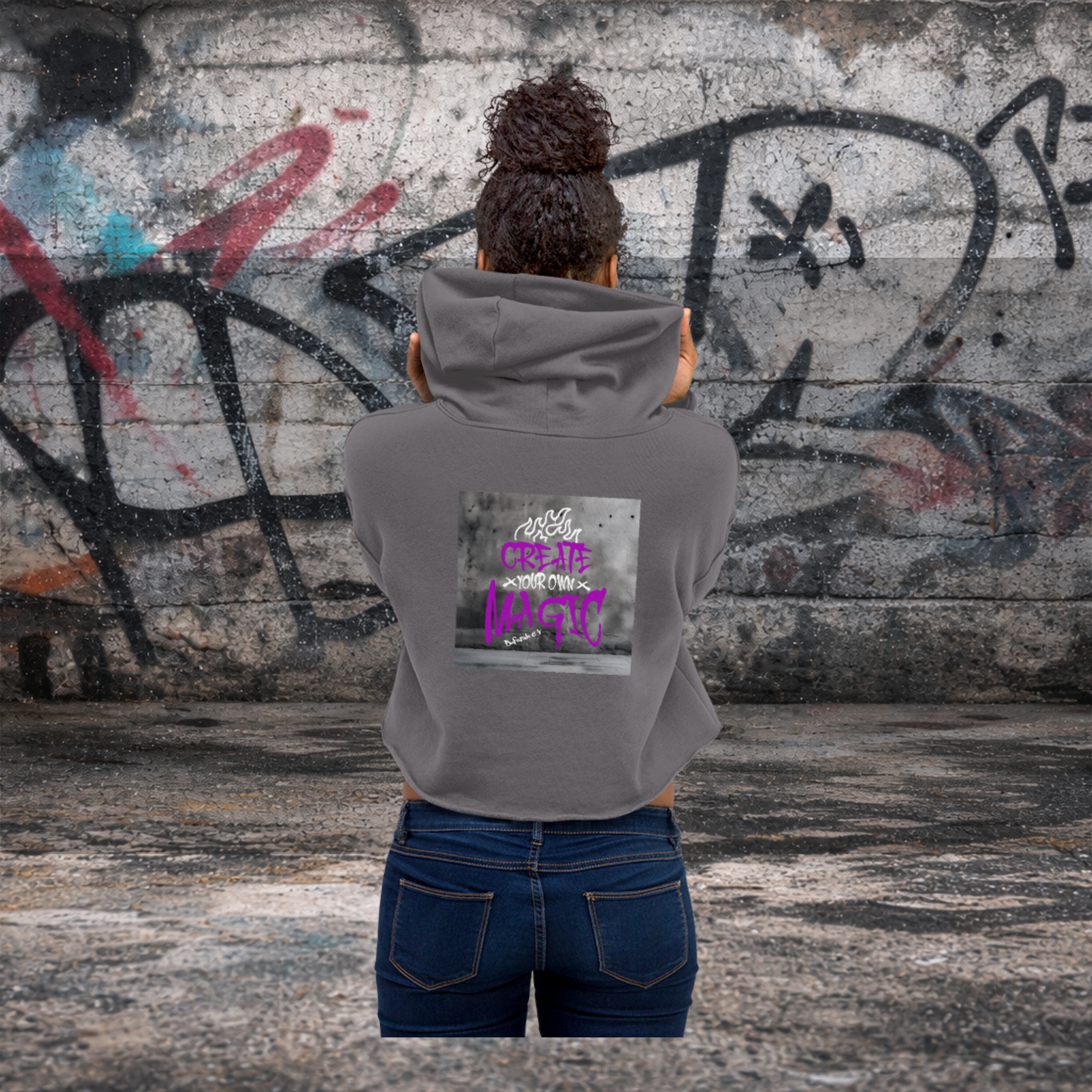 Crop-Hoodie Streetz - Designansicht
