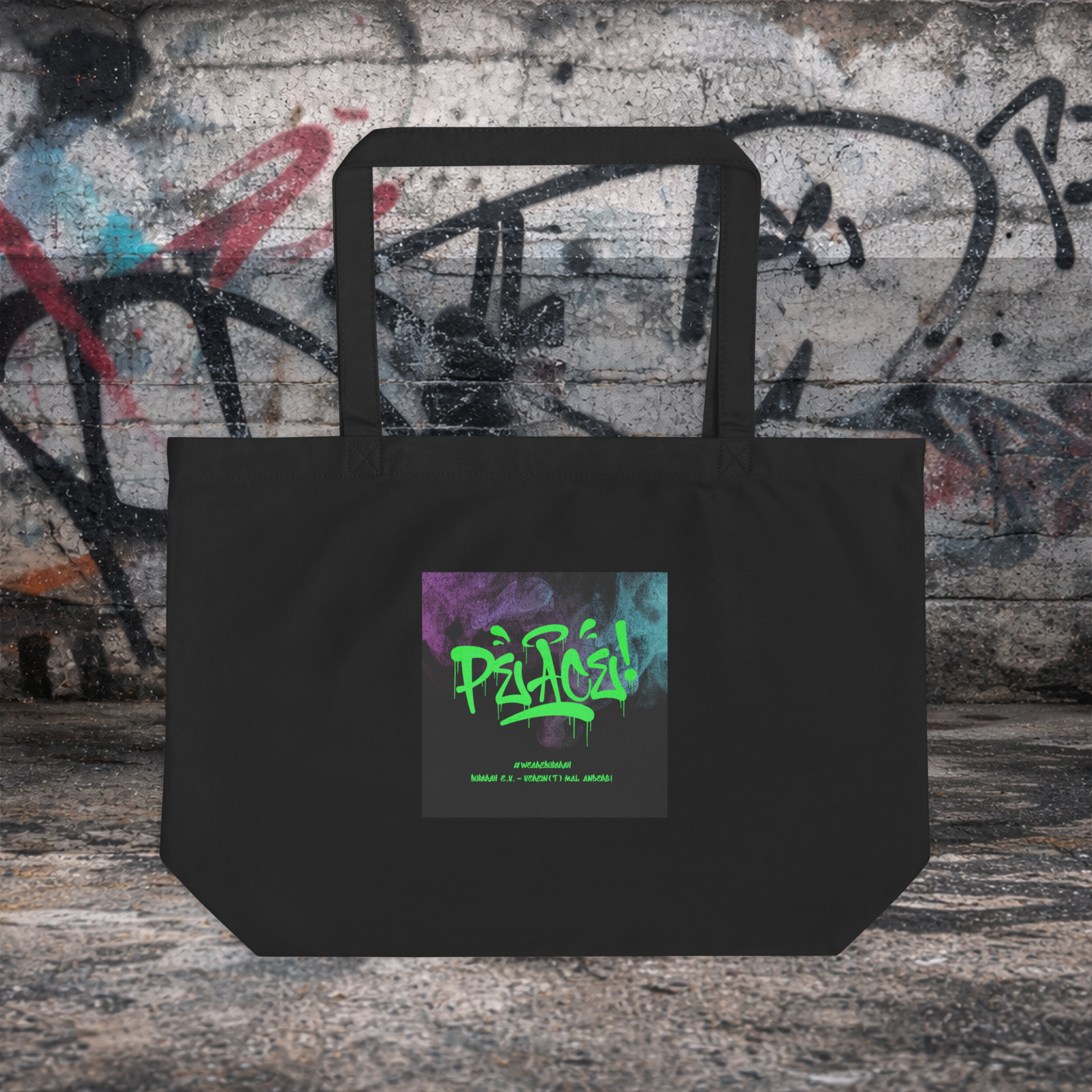 Großer Bio-Baumwollbeutel Streetz - Produktansicht
