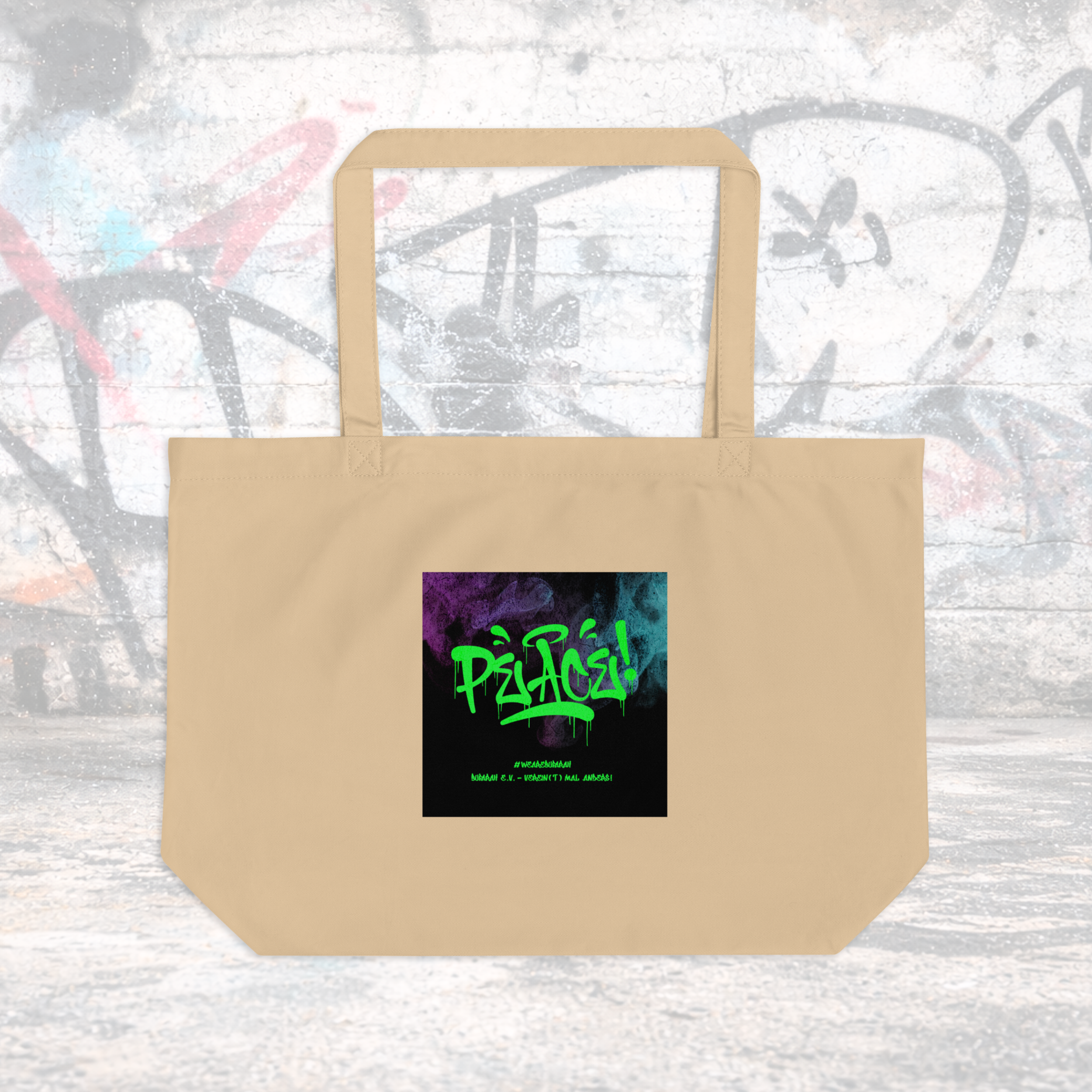 Großer Bio-Baumwollbeutel Streetz - Produktansicht
