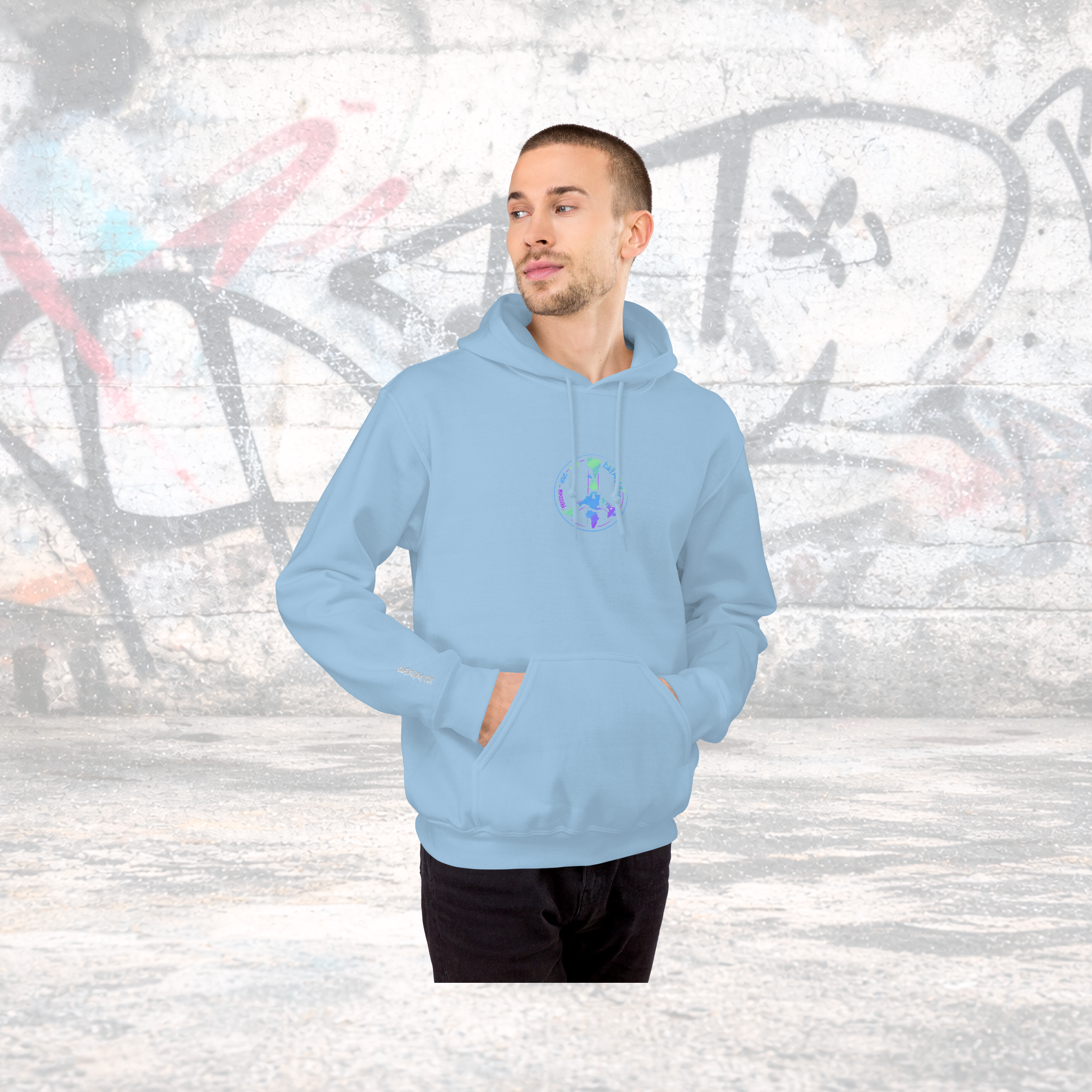 Unisex-Kapuzenpullover Colorz - Produktansicht
