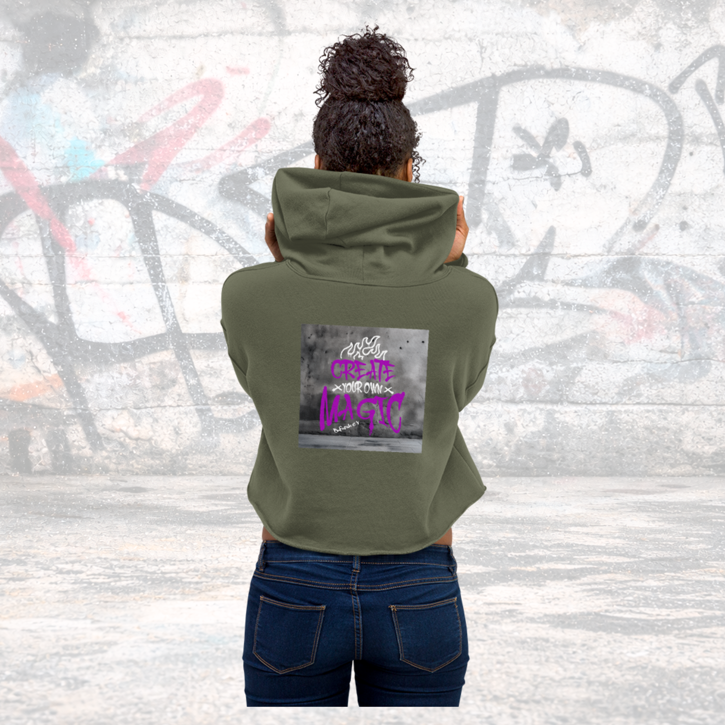 Crop-Hoodie Streetz - Designansicht
