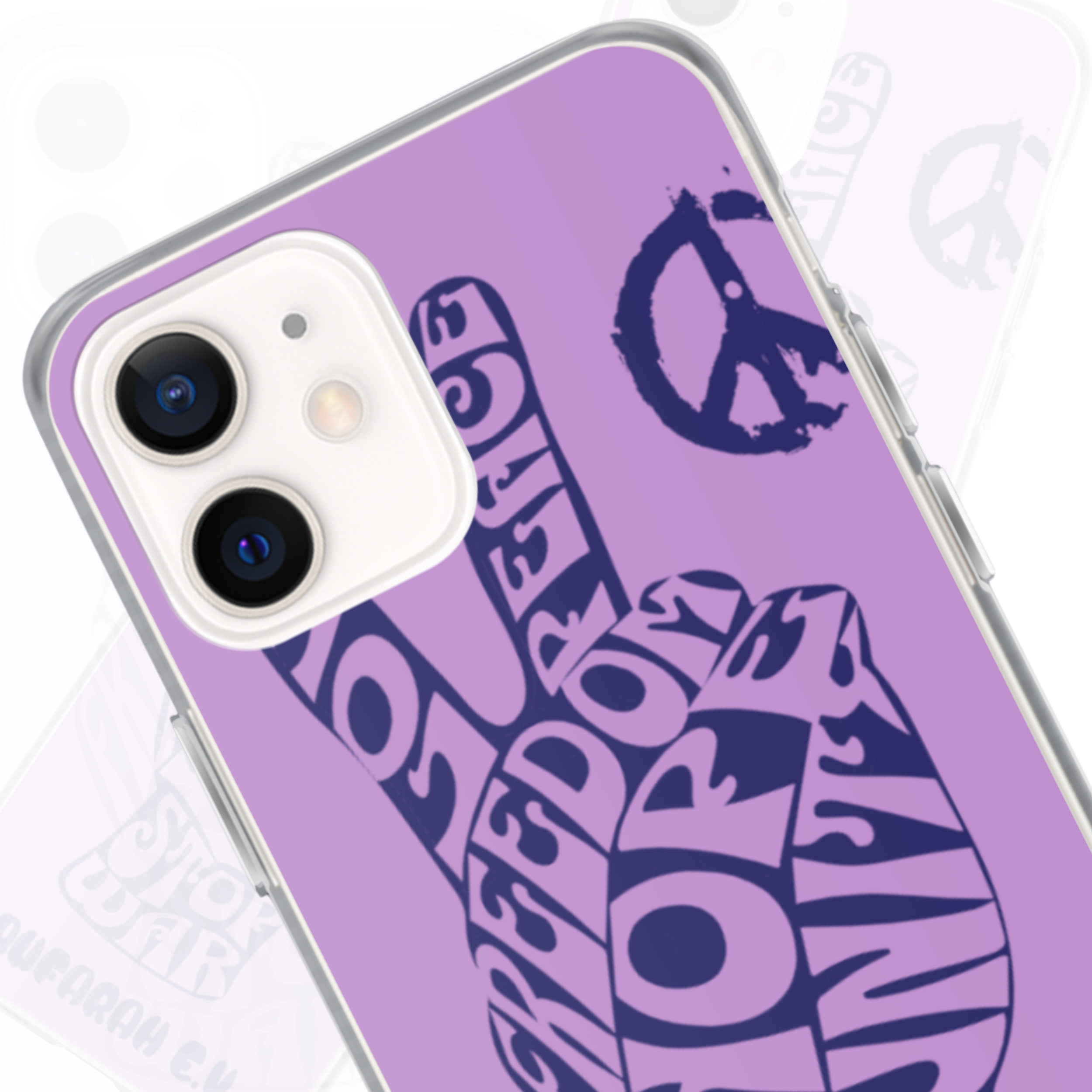 iPhone-Hülle Dream - Seitenansicht mit transparentem Rand
