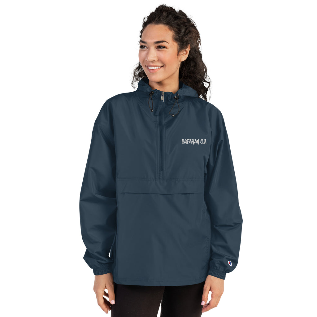 Navy bestickte Champion-Jacke Essentialz - Vorderansicht