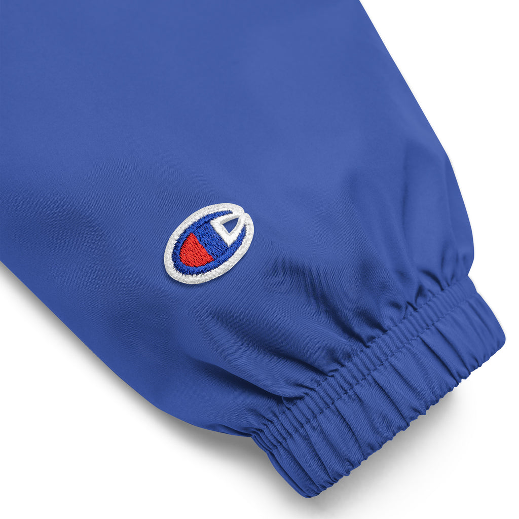 Royal Blue bestickte Champion-Jacke Essentialz - Detailansicht