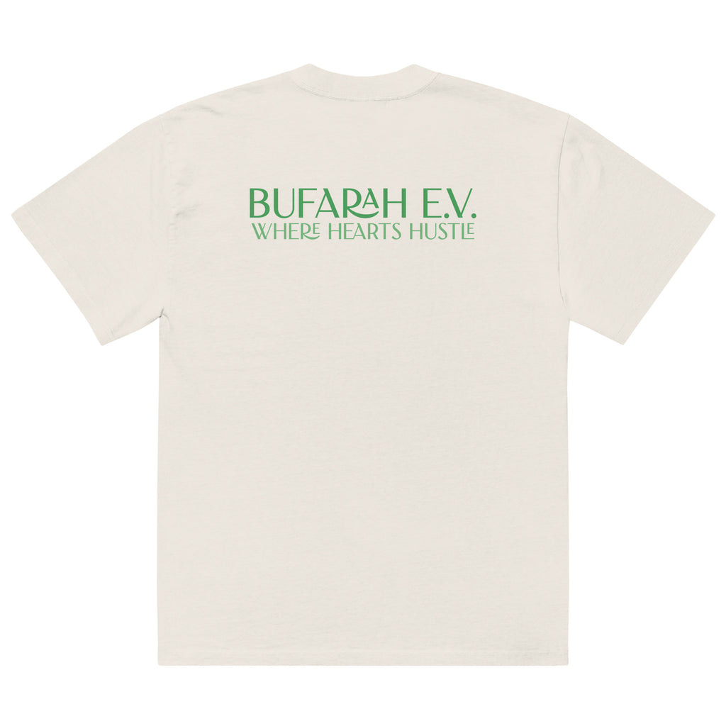 Faded Bone Oversized T-Shirt Streetz - Rückansicht Produktmockup