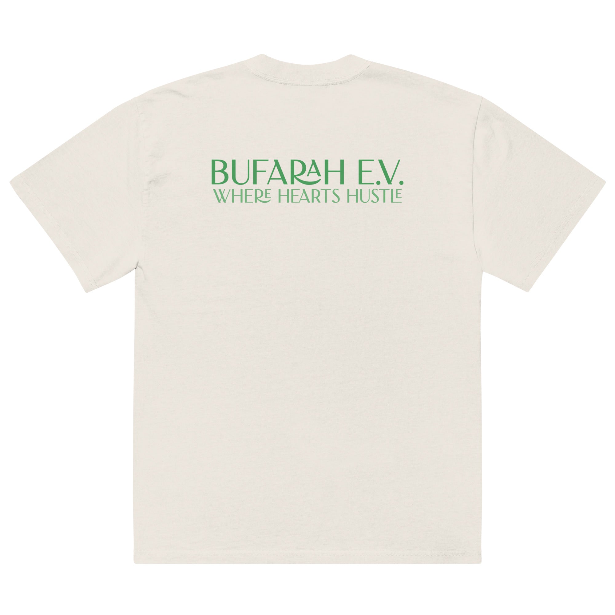 Faded Bone Oversized T-Shirt Streetz - Rückansicht Produktmockup