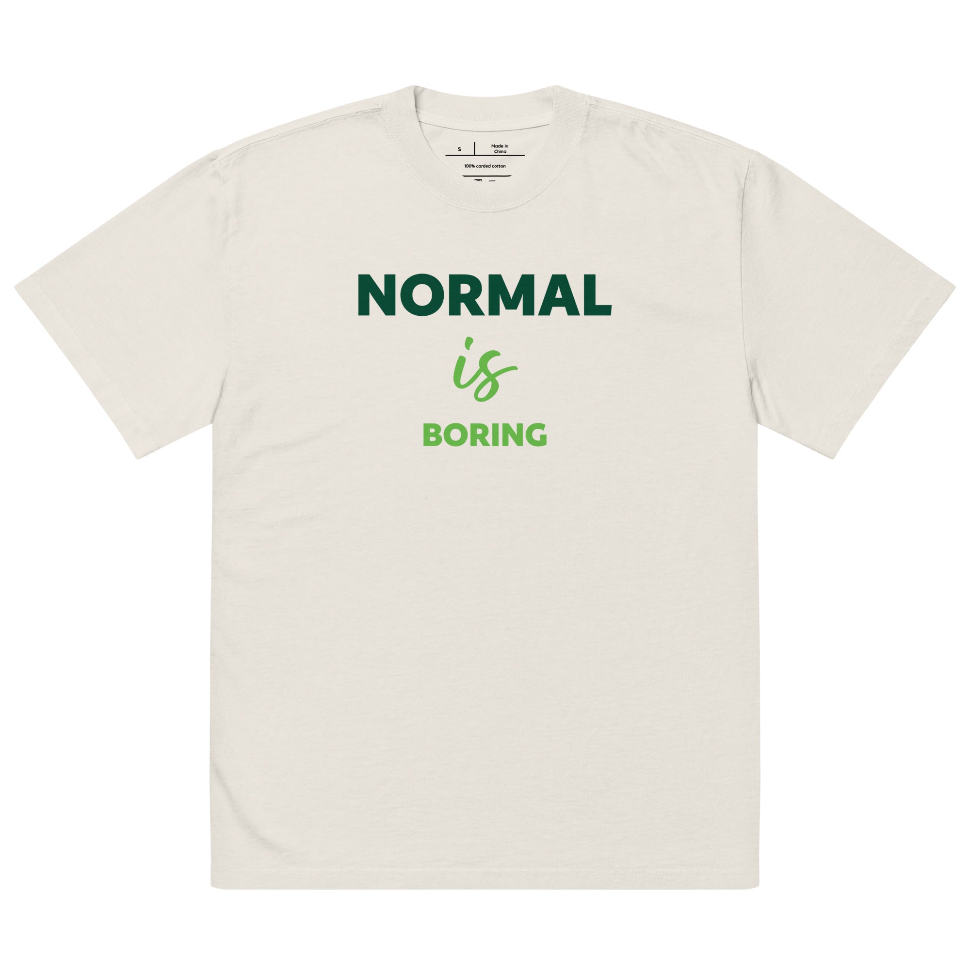 Faded Bone Oversized T-Shirt Streetz - Vorderansicht Produktmockup