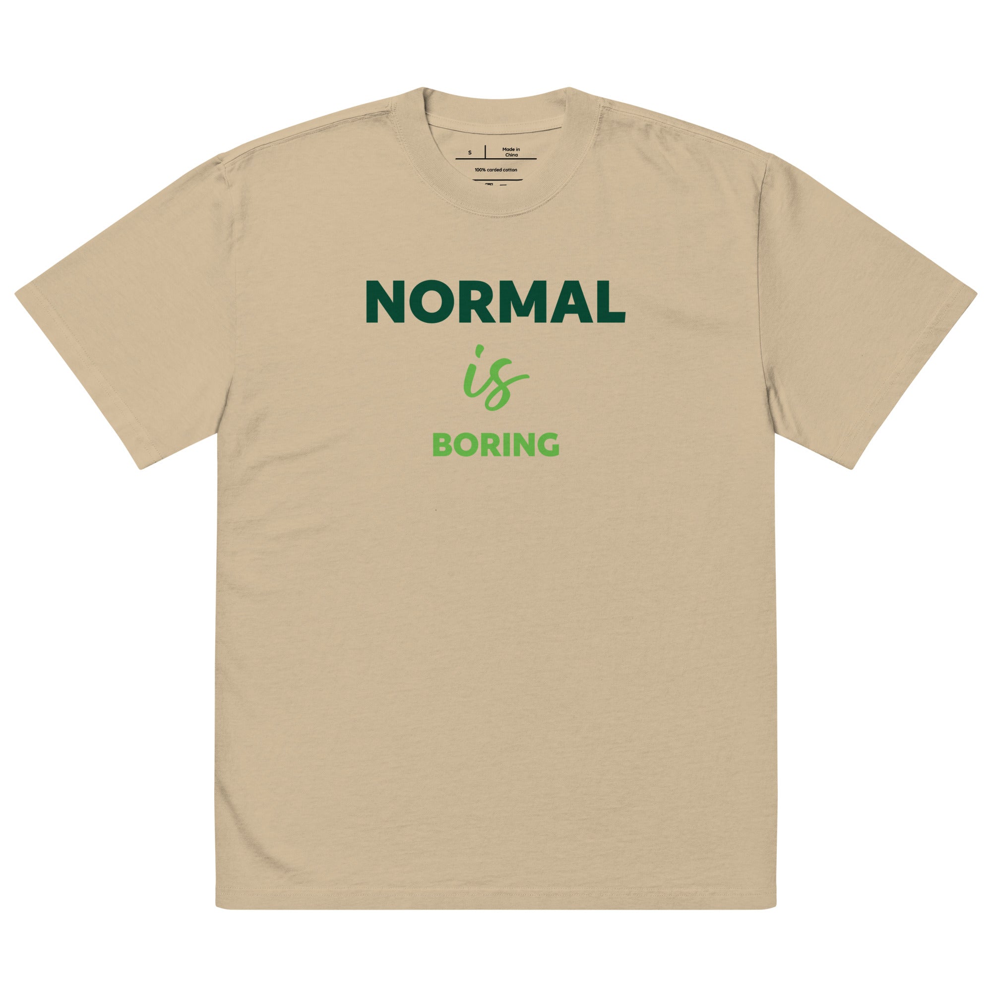 Faded Khaki Oversized T-Shirt Streetz - Vorderansicht Produktmockup