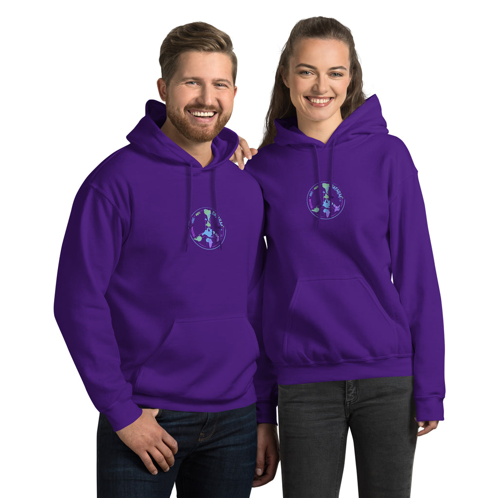 Lila Unisex-Kapuzenpullover Essentialz - Vorderansicht