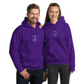 Lila Unisex-Kapuzenpullover Essentialz - Vorderansicht