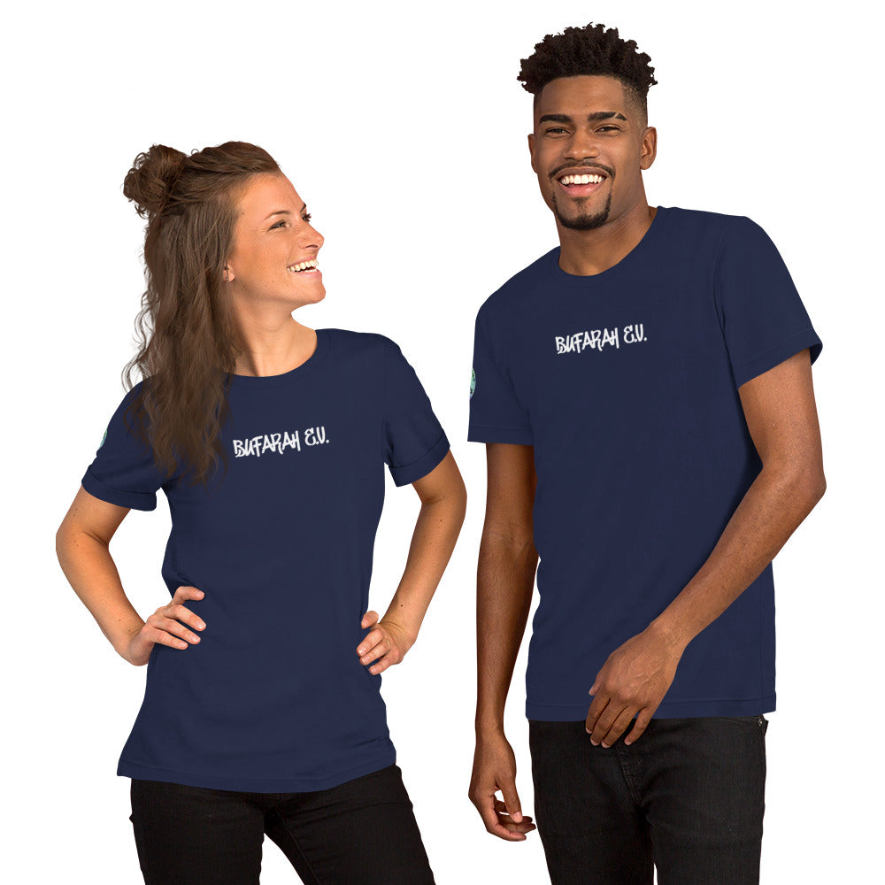 Navy Unisex-T-Shirt Essentialz - Vorderansicht Produktmockup
