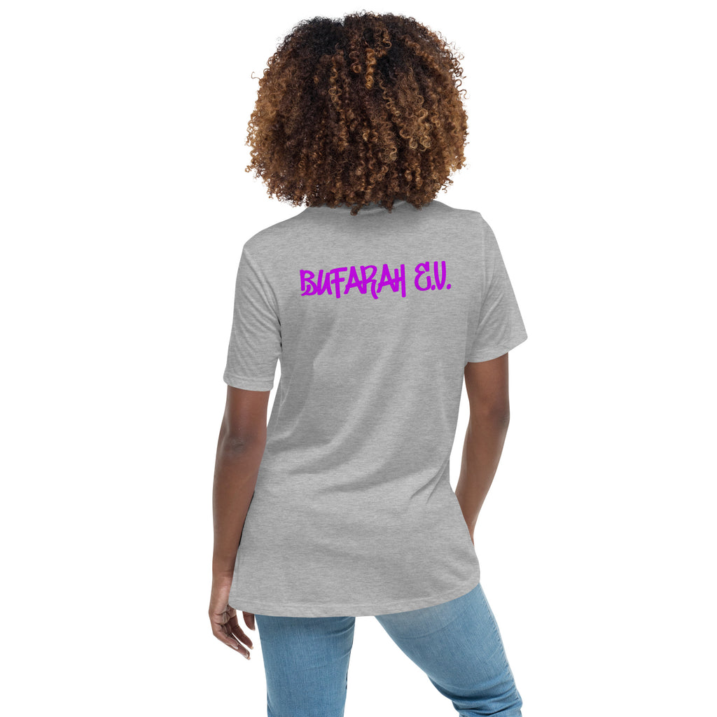 Athletic Heather lockeres Damen-T-Shirt - Rückansicht Produktmockup