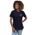 Navy lockeres Damen-T-Shirt - Vorderansicht Produktmockup