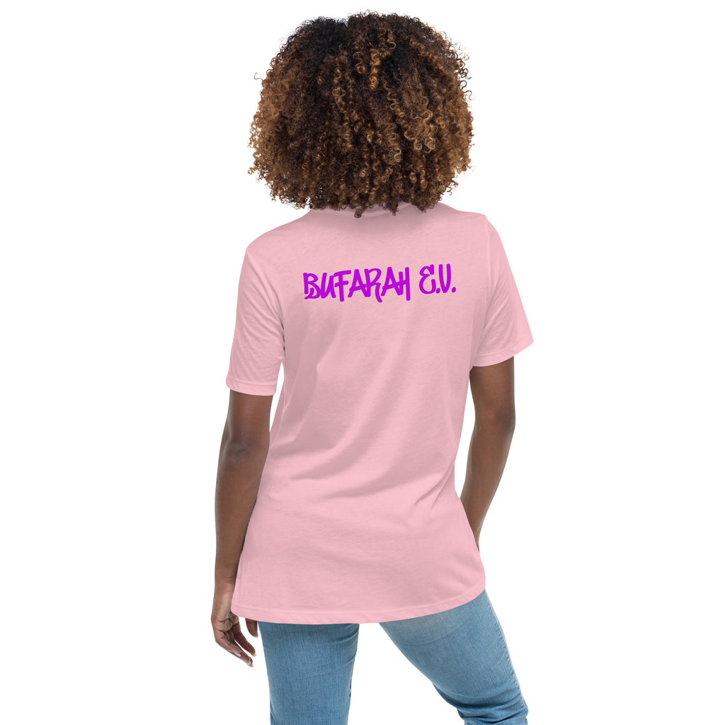 Rosa lockeres Damen-T-Shirt - Rückansicht Produktmockup